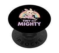 Tiny But Mighty Kawaii Bunny Ballerina Groovy Ballet PopSockets Adhesive PopGrip