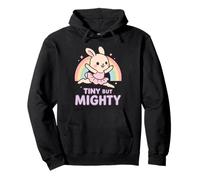 Tiny But Mighty Kawaii Bunny Ballerina Groovy Ballet Pullover Hoodie