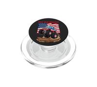 Tiny But Mighty Monster Truck Patriotic Toddler Design PopSockets PopGrip for MagSafe