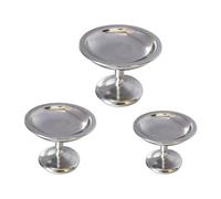 Tiny Cake Stand for Dollhouses Simulation 3Pcs Metal Design Stable Role Play Essential Alloy Dollhouses Furniture Cake Display