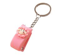 Tiny Cartoon Stapler Keychain Pocket Size with Keyrings 20 Sheets Capacity for Offices School Business Travel Lovely Animal