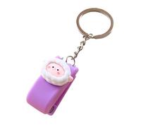 Tiny Cartoon Stapler Keychain Pocket Size with Keyrings 20 Sheets Capacity for Offices School Business Travel Lovely Animal