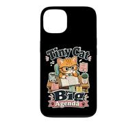 Tiny Cat Big Agenda Planner Humor Funny Retro Saying Case for iPhone 13
