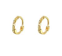 Tiny Chain Cartilage Small Hoop Earrings 925 Sterling Silver for Women Girls Minimalist Dainty Huggie Sleeper Hoops Inner 7.5mm Hypoallergenic Fashion Fake 20G Body Piercing Jewelry, Metal, No