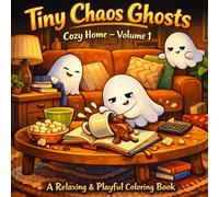 Tiny Chaos Ghosts: Cozy Home Chaos - A Cute & Relaxing Coloring Book with Mischievous Little Ghosts (Tiny Chaos Ghosts - Cozy Chaos Coloring Series)