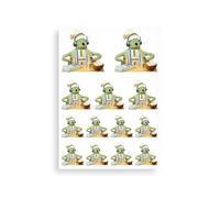 Tiny Chef, Headphone, Cook, Cooking, Sticker Sheet