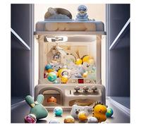 Tiny Claw Machine , Claw Machine Arcade Game with Light and Music,2 Panda Doll,25 Dolls,20 Gashapons , Tiny Claw Machine Funny Game and Gift for Party Christmas