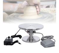 Tiny Clay Spinner DIY Tools, Electric Pottery Wheel Machine, 0-120 RPM, with Foot Pedal, 20cm Turntable Adjustable Speed Potters Wheel, for Ceramic Work Art Craft, DIY Clay Tool Kit