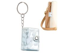 Tiny Collectible Photo Album - Leopard Print Pocket Keychain, Portable Miniature Picture Holder, Ideal for Kids, Teens, Couples, Collectors, Birthdays, Valentines, Travel, Daily Purse or Bag