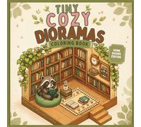 Tiny Cozy Dioramas Coloring Book: Cozy Home Rooms A Cute Isometric Coloring Book for Relaxation, Stress Relief & Mindfulness