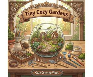 Tiny Cozy Gardens: Easy Bold Line Cute & Comfy Coloring Book | Adorable Hygge Aesthetic Mini Gardens & Cottagecore Backyard Nature Scenes | Creative ... Therapy (Aesthetic Vibes Coloring Book)