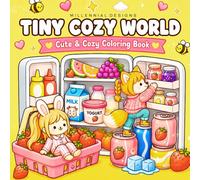 Tiny Cozy World Cute and Cozy Coloring Book for Adults & Teens: Bold and Easy Coloring Pages with Tiny Animals, Mini Worlds, Sweet Treats, Cafés, ... and Bold Hygge Coloring Book Collection)