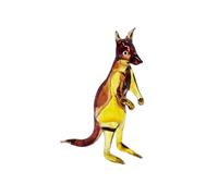 Tiny Crystal Kangaroo Hand Blown Clear Glass Art Kangaroo Figurine Animals Glass Blown 123