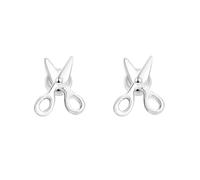 Tiny Cute Studs Earrings for Women Girls Unisex 925 Sterling Silver Small Scissors Shears Cartilage Tragus Piercing Earring Hypoallergenic Fashion Personalized Unique Post Pin Jewelry BFF