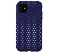 Tiny Dark Blue Polka Dots Case for iPhone 11