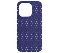 Tiny Dark Blue Polka Dots Case for iPhone 15 Pro