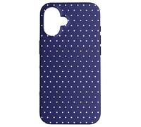 Tiny Dark Blue Polka Dots Case for iPhone 16