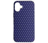 Tiny Dark Blue Polka Dots Case for iPhone 16 Plus