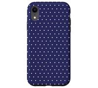 Tiny Dark Blue Polka Dots Case for iPhone XR