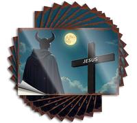 Tiny, Decals Garage Devil's Gaze: A Nightly Encounter with The Cross of Jesus | Motorcycle Cool(6X9CM)