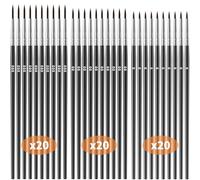 Tiny Detail Paint Brushes 60 Pcs Fine Paint Brushes Set with 3 Size #0#00#000 Liner Brush for Miniature 40k Model Crafts Watercolor Acrylics Oil