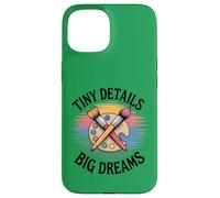 Tiny Details Big Dreams Art Teacher Painter Palette Case for iPhone 15