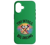 Tiny Details Big Dreams Art Teacher Painter Palette Case for iPhone 16