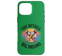 Tiny Details Big Dreams Art Teacher Painter Palette Case for iPhone 16 Pro Max