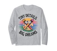 Tiny Details Big Dreams Art Teacher Painter Palette Long Sleeve T-Shirt