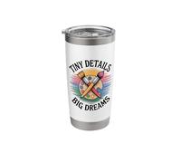 Tiny Details Big Dreams Art Teacher Painter Palette Stainless Steel Insulated Tumbler