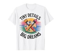 Tiny Details Big Dreams Art Teacher Painter Palette T-Shirt