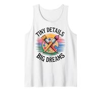 Tiny Details Big Dreams Art Teacher Painter Palette Tank Top