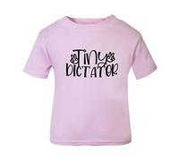 Tiny Dictator [BBY6] Short Sleeve Cotton Toddler t Shirt, 2-3 Years, Pastel Pink