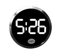 Tiny Digital Clock - Fashionable Car LED Electronic Watch | Digital Clock Small Touch-Control | Alloy Touch Luminous Light Watch with LED Display for Vehicle RV Home Travel Fridge Classroom