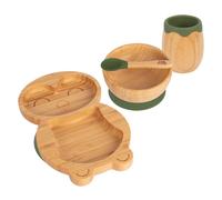 Tiny Dining 4pc Penguin Bamboo Baby Weaning Set in Light Green Tiny Dining Light Green
