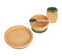 Tiny Dining 4pc Round Bamboo Baby Weaning Set in Light Green Tiny Dining Light Green