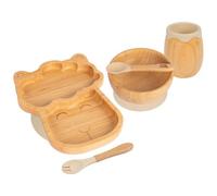 Tiny Dining 5Pc Bamboo Llama Baby Weaning Set - Beige