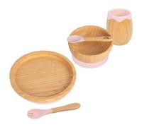 Tiny Dining 5Pc Bamboo Round Baby Weaning Set - Pastel Pink