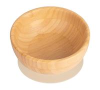 Tiny Dining Baby Bowl with Suction Cup - Beige - Non-Slip Bamboo Self-Feeding Baby Weaning Bowl Infant Dining for Toddlers, Children, Kids