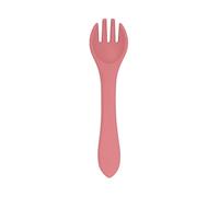 Tiny Dining Baby Fork - Dusty Rose - 1 Pack - Silicone Self Feeding Toddler Forks Kids Dinnerware for Weaning, Baby Feeding