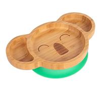 Tiny Dining Baby Plate with Suction Cup - Koala - Green - Divided Non-Slip Bamboo Self-Feeding Baby Weaning Plate for Babies, Toddlers, Children