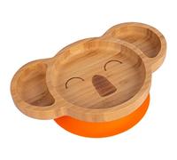 Tiny Dining Baby Plate with Suction Cup - Koala - Orange - Divided Non-Slip Bamboo Self-Feeding Baby Weaning Plate for Babies, Toddlers, Children
