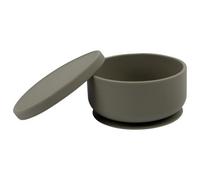 Tiny Dining Baby Silicone Suction Bowl With Lid - Silver Sage - Non-Slip Silicone Toddler Weaning Bowl Feeding Silicone Bowl