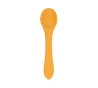 Tiny Dining Baby Spoon - Ochre - 1 Pack - Silicone Self Feeding Toddler Spoons Kids Dinnerware for Weaning, Baby Feeding