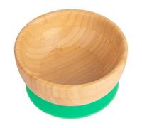 Tiny Dining Bamboo Suction Bowl - Green - Non-Slip Bamboo Self-Feeding Baby Weaning Bowl Infant Dining Tableware