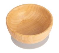 Tiny Dining Bamboo Suction Bowl - Grey - Non-Slip Bamboo Self-Feeding Baby Weaning Bowl Infant Dining Tableware