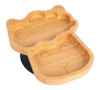 Tiny Dining Bamboo Suction Plate - Llama - Divided Non-Slip Baby Weaning Plate in Black Tiny Dining Black