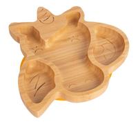 Tiny Dining Bamboo Suction Plate - Unicorn/yellow - Divided Non-Slip Bamboo Self-Feeding Baby Weaning Plate