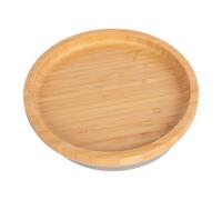 Tiny Dining Children's Bamboo Suction Round Plate - Grey