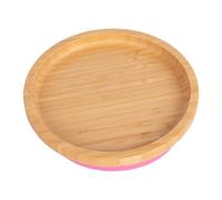 Tiny Dining Children's Bamboo Suction Round Plate - Pink